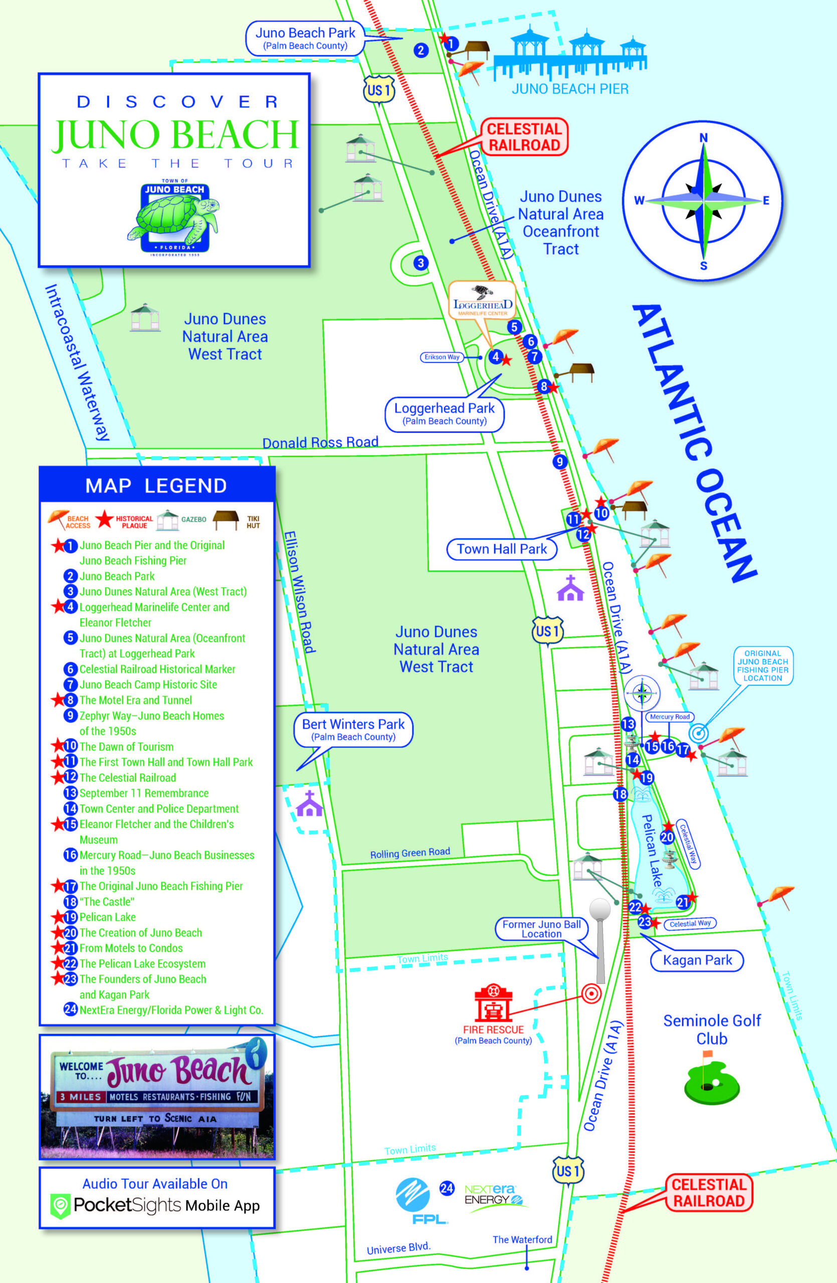Tour Map/Brochure | Town Of Juno Beach, Florida regarding Map Of Juno Beach Florida