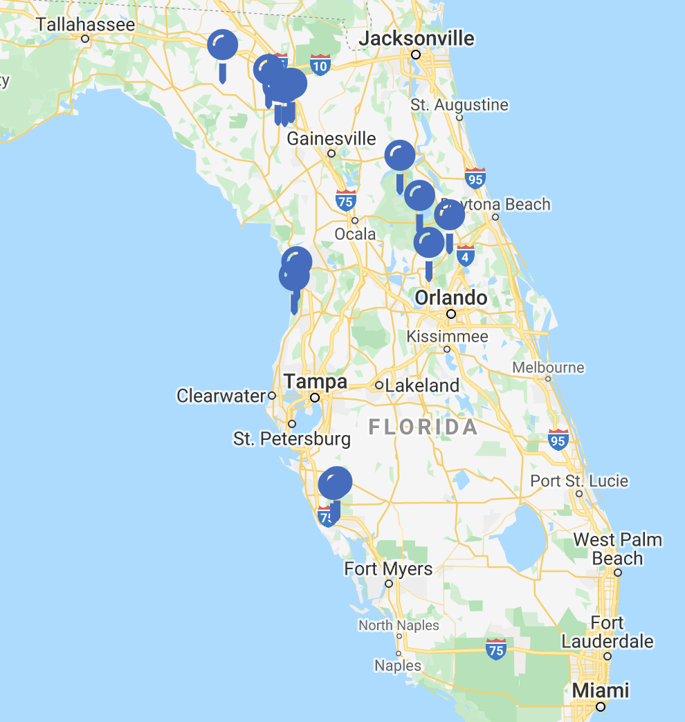Trail Time Now — Springs Map • Flsprings intended for Map Of Florida Natural Springs