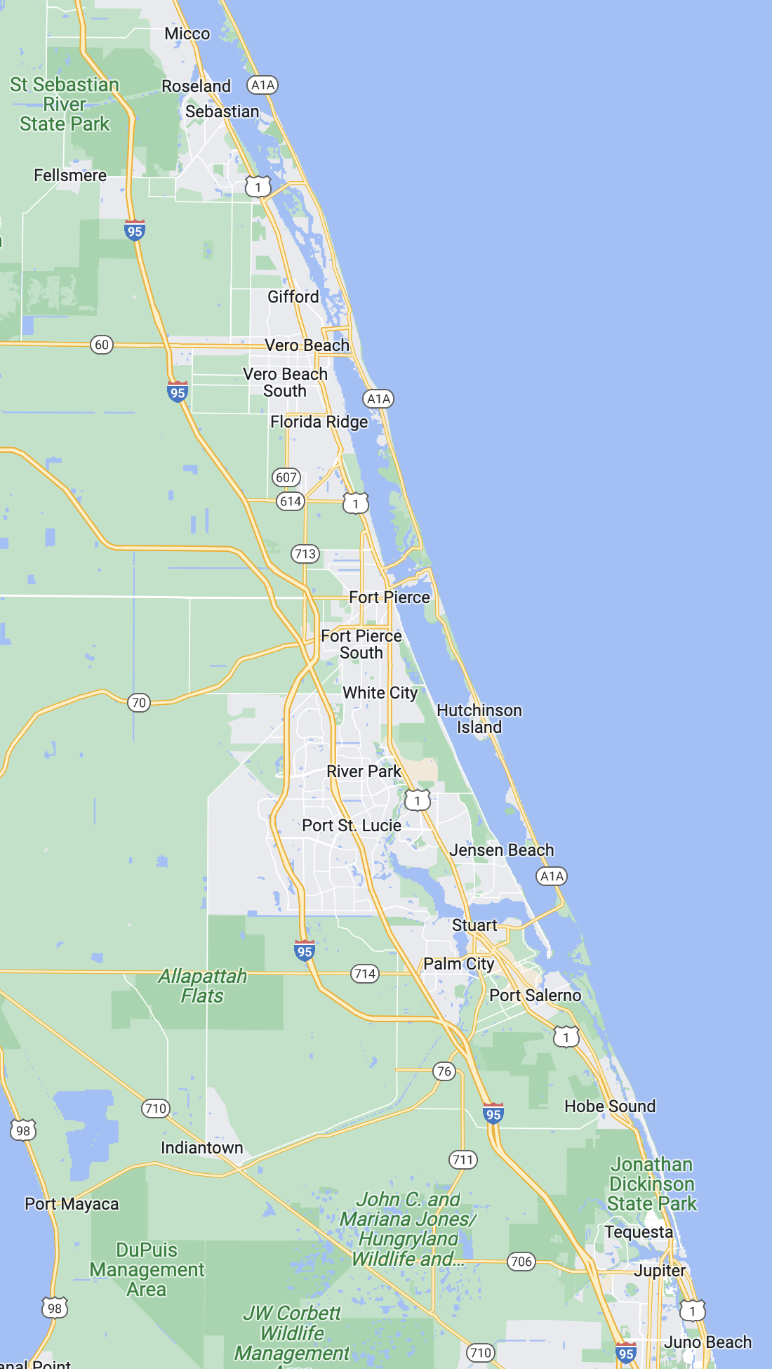Treasure Coast - with regard to Map of Treasure Coast Florida