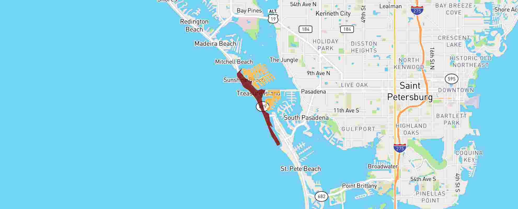 Treasure Island, Fl - 33706 - Real Estate Market Data inside Map of Treasure Island Florida