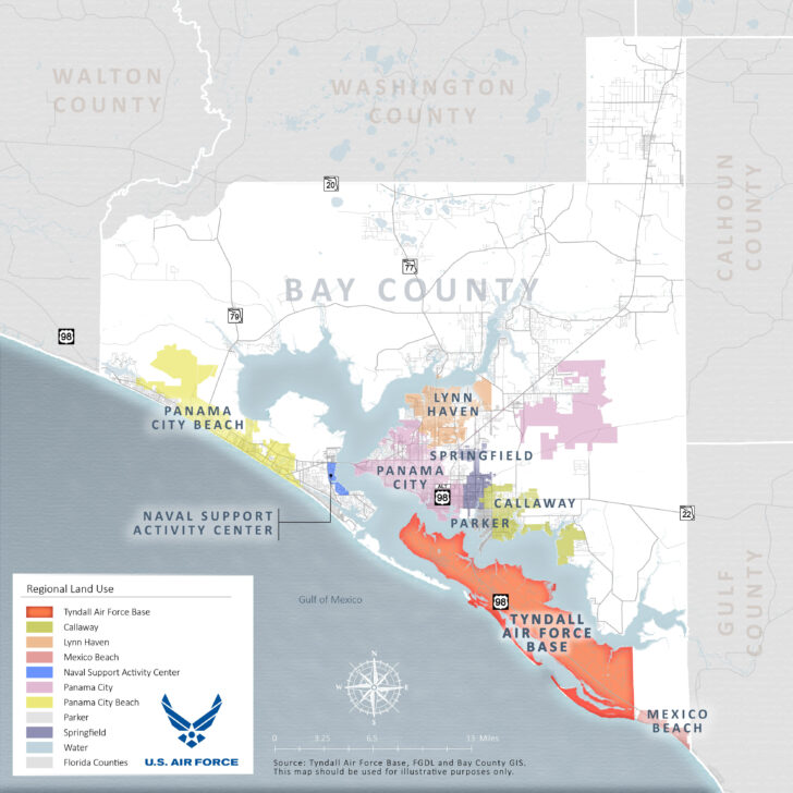 Map of Air Force Bases in Florida