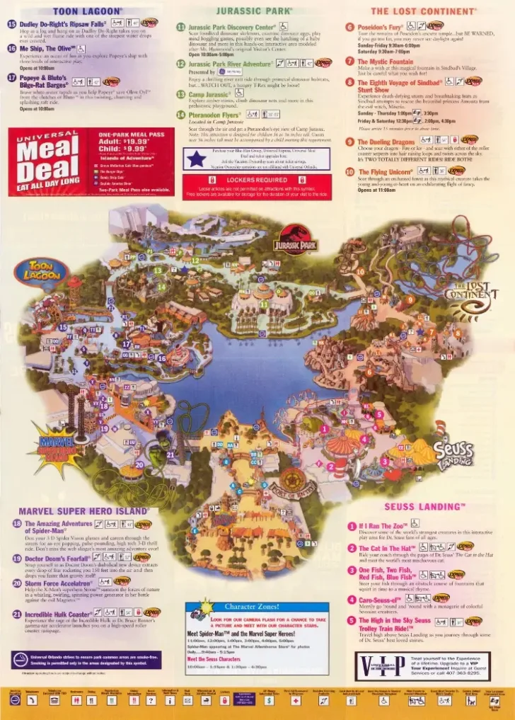 Universal Studios Islands of Adventure Florida Map