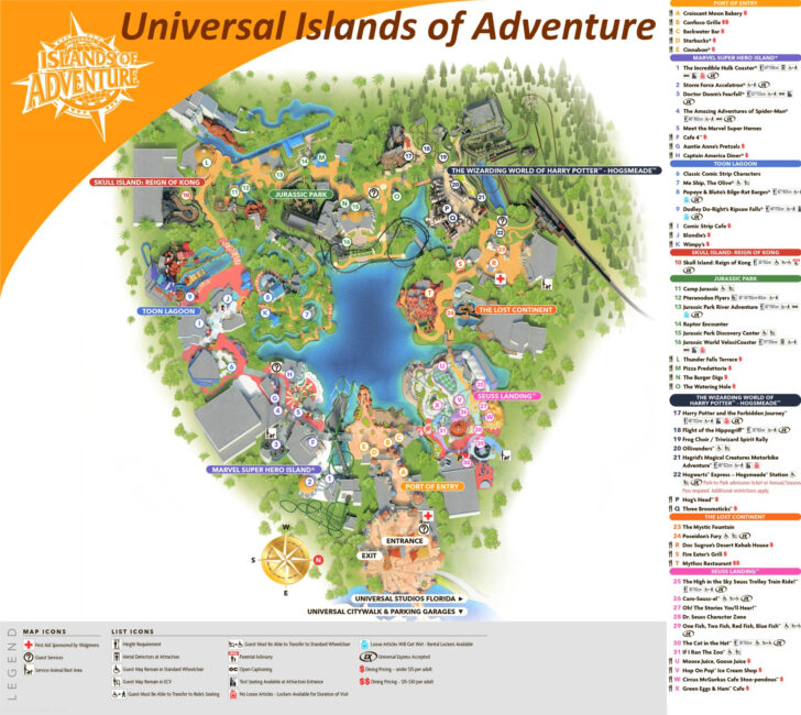 Islands of Adventure Florida Map