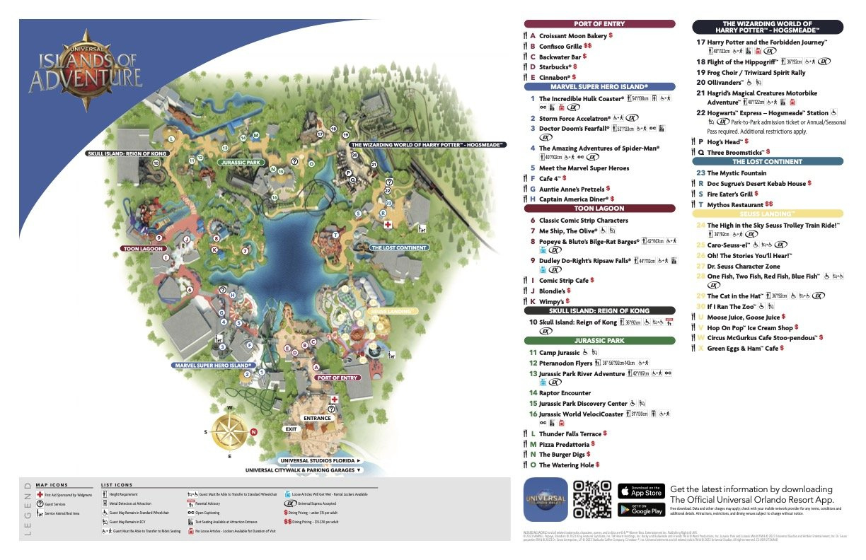 Universal Islands Of Adventure Park Map - Www regarding Islands Of Adventure Florida Map