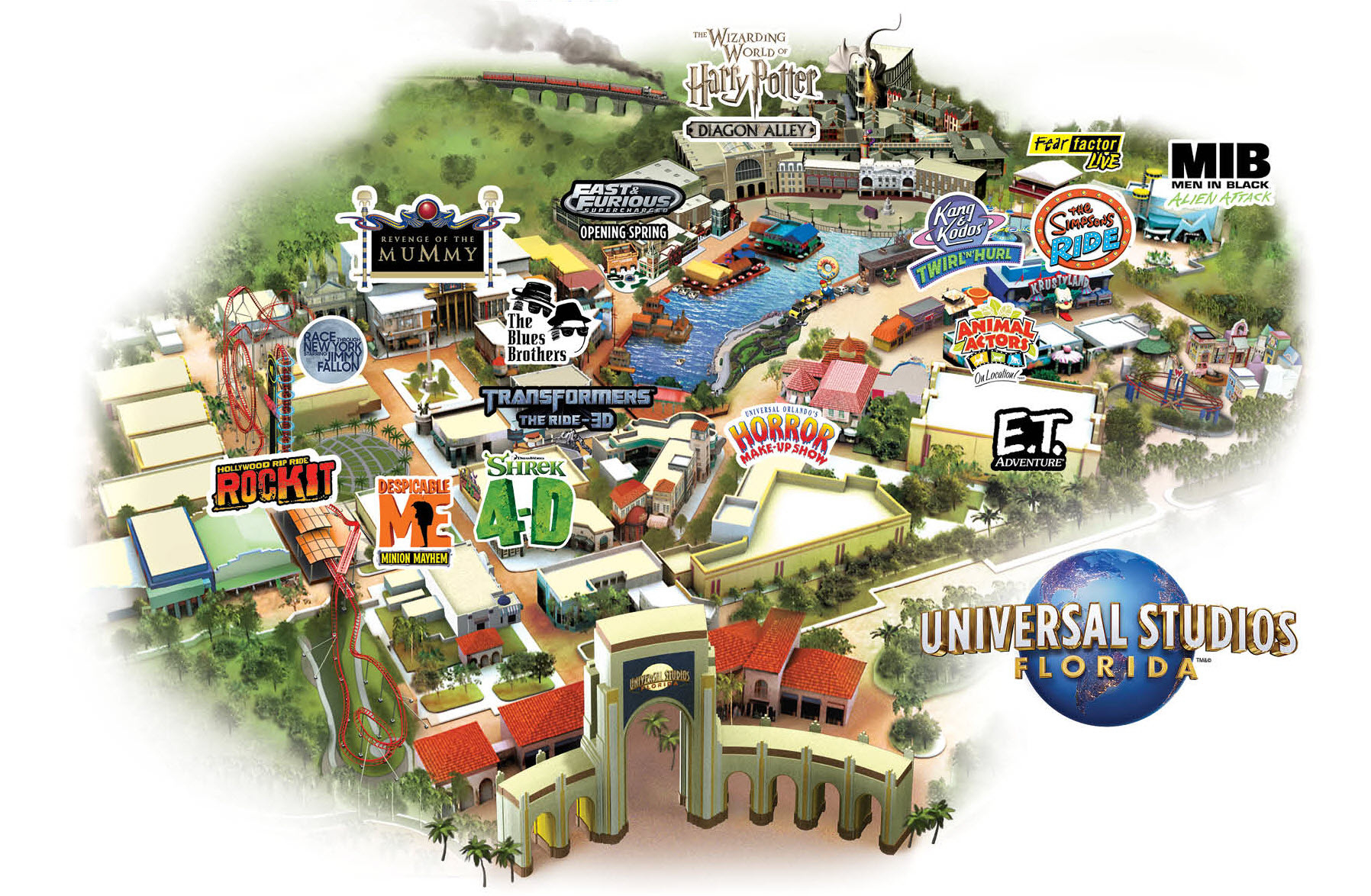 Universal Orlando Resort Park Maps - Universal Studios Orlando within Map of Universal Resort Florida