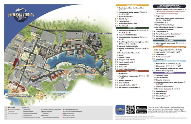 Map of Universal Resort Florida