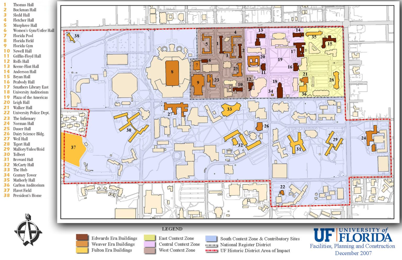 University Of Florida Gainesville Map Maps Of Florida University Of Florida Campus 1906 1930 Gator In University Of Florida Gainesville Map 1536x994 