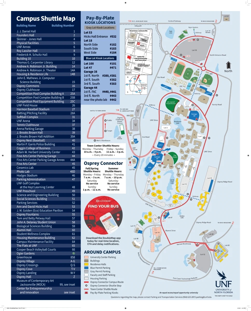 University Of North Florida Campus Map - All Maps with University Of North Florida Campus Map