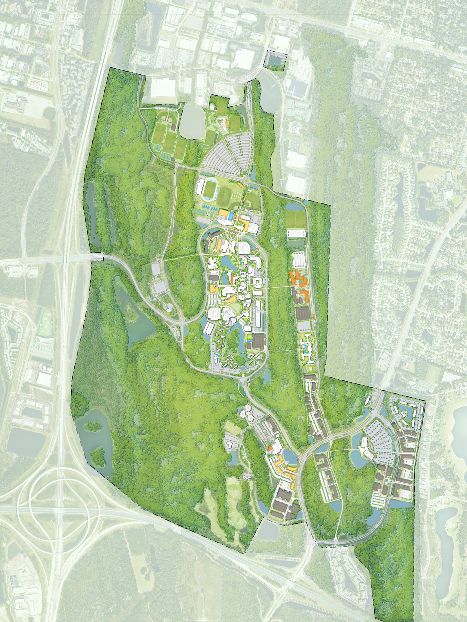 University Of North Florida — Campus Master Plan — Ayers Saint Gross with regard to University Of North Florida Campus Map
