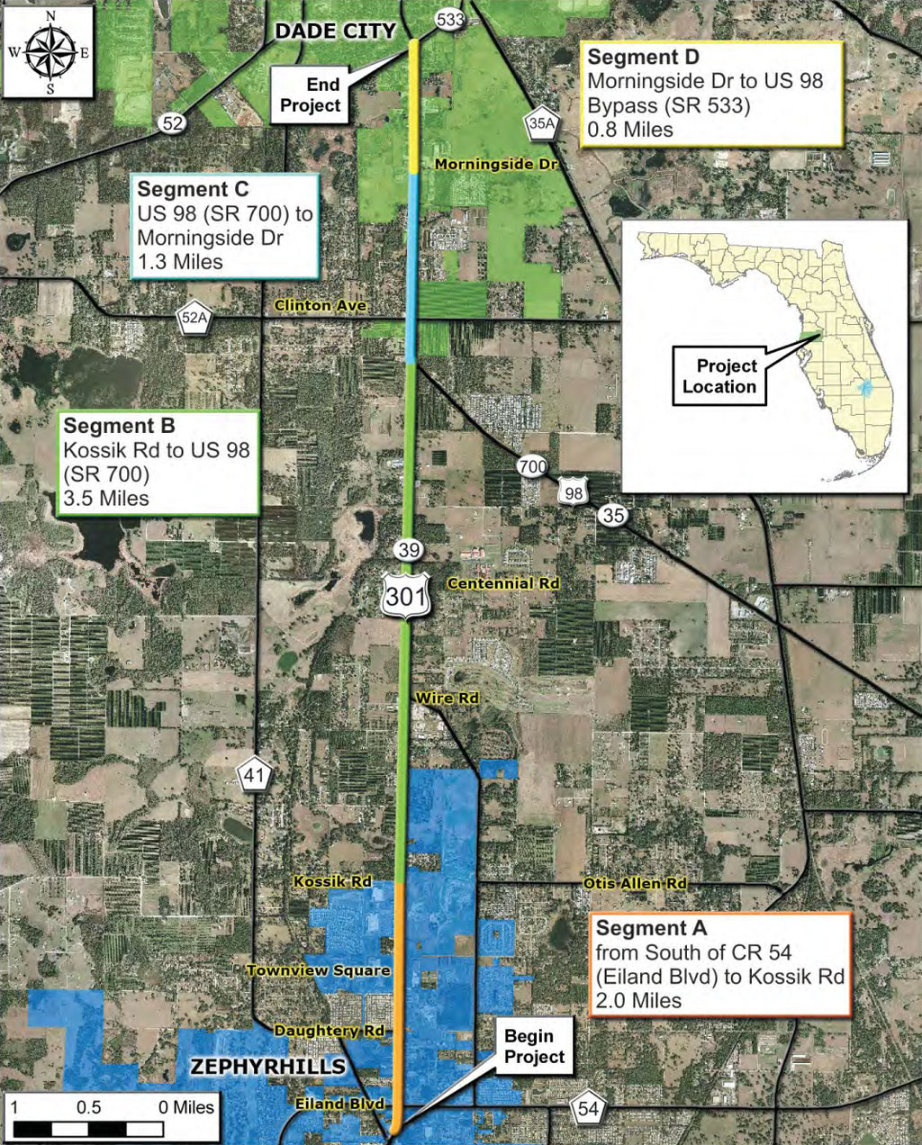 Us 301 (Sr 39) Project Development &amp;amp; Environment (Pd&amp;amp;E) Study for Map Of Route 301 In Florida