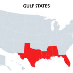 Us Gulf Coast Map | Mappr For Map Of Texas And Florida