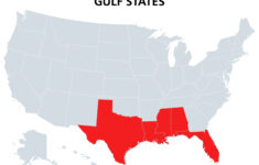 Us Gulf Coast Map | Mappr for Map Of Texas And Florida