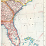 Usa. South East. Florida North Carolina South Carolina Georgia 1920 Old Map Regarding Map Of Florida And South Carolina