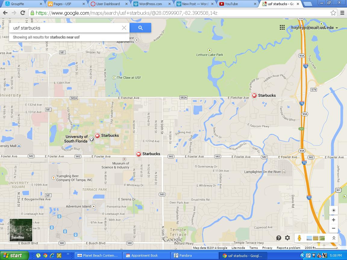 Usf Probs with University of South Florida Google Maps