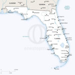 Vector Map Of Florida Political | One Stop Map Intended For Map Of Florida Printable Free