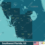 Vector Set Of Southwest Florida Region, United States With Intended For Map Of Sw Florida Counties