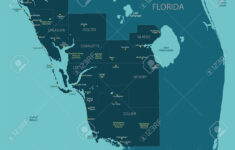 Vector Set Of Southwest Florida Region, United States With intended for Map Of Sw Florida Counties