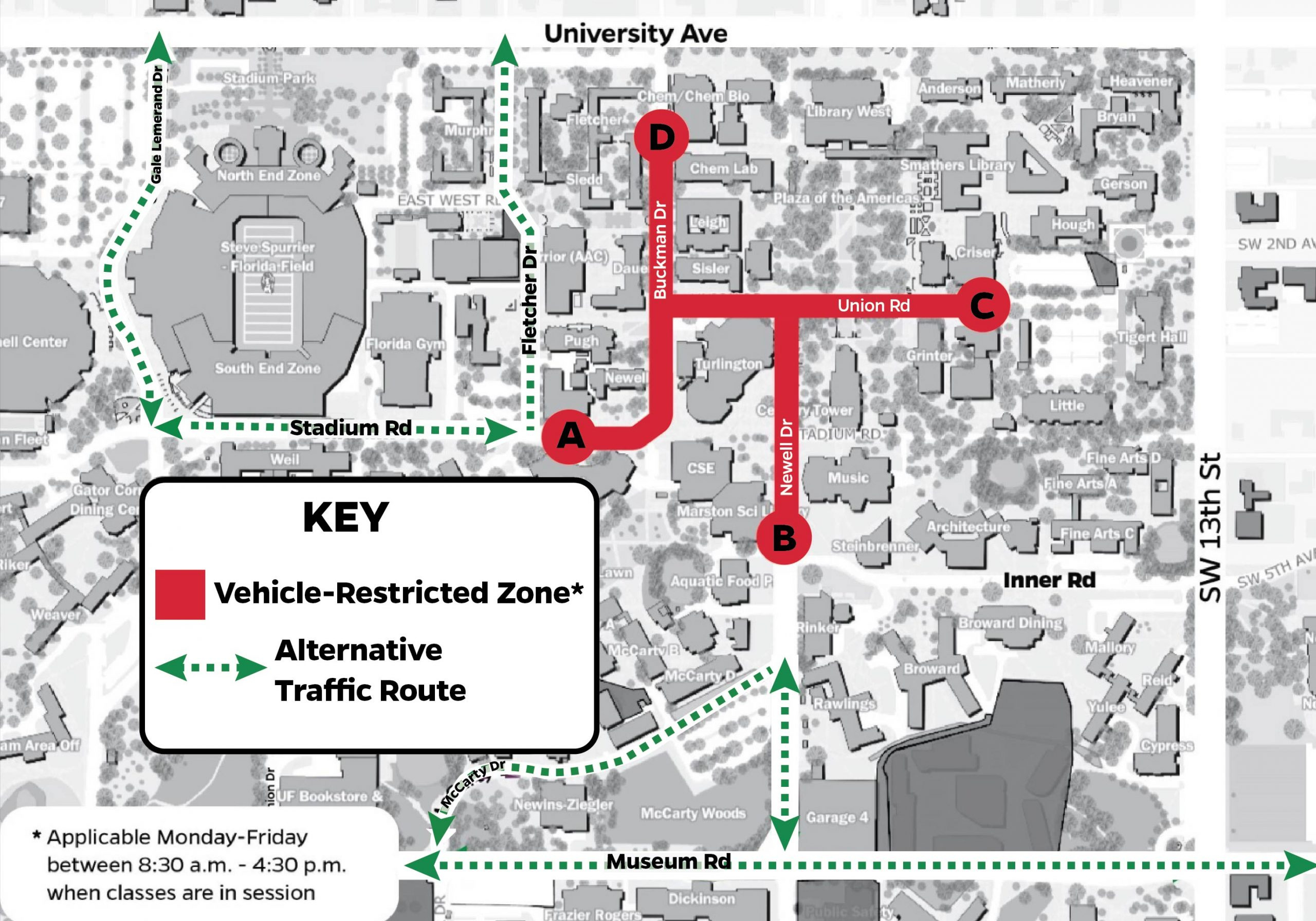 Vehicle-Restricted Zone – Frequently Asked Questions – Uf Business for University Of Florida Parking Map