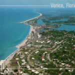 Venice, Florida ~ Aerial View Of Venice Beach, Jetties & Casey Key With Regard To Map Of Venice Florida Beaches