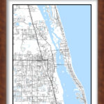 Vero Beach, Florida   Contemporary Map Poster   Etsy.de Inside Street Map Of Vero Beach Florida