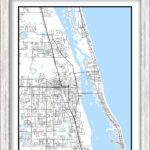 Vero Beach, Florida   Contemporary Map Poster   Etsy.de Throughout Vero Beach On Map Of Florida