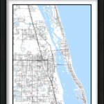 Vero Beach, Florida   Contemporary Map Poster   Etsy.de Within Vero Beach Fl Map Of Florida