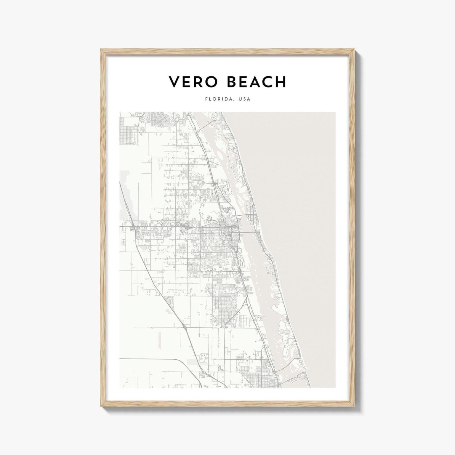 Vero Beach Map Of Florida Maps Of Florida Vero Beach Karte Poster Vero Beach Karte Druck Vero Beach For Vero Beach Map Of Florida 1536x1536 