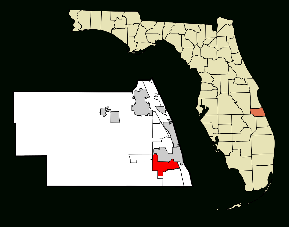 Vero Beach South, Florida - Wikipedia in Map of Florida Showing Vero Beach