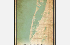 Vintage Belleair Beach Florida Map Poster, Belleair Beach Fl City Road Wall  Art Print - Custom Maps &amp; Posters intended for Map Of Belleair Beach Florida