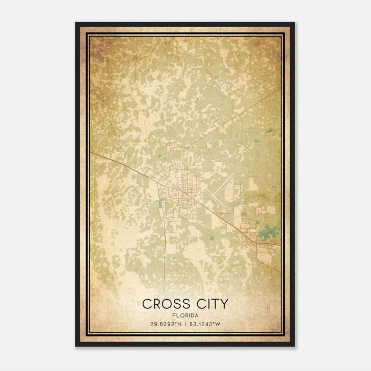 Map of Cross City Florida