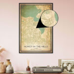 Vintage Howey In The Hills Florida Map Poster, Howey In The Hills In Map Of Howey In The Hills Florida