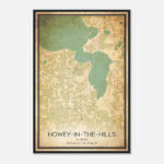 Vintage Howey In The Hills Florida Map Poster, Howey In The Hills Intended For Map Of Howey In The Hills Florida