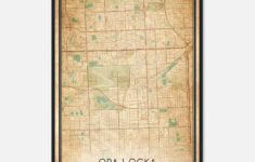 Vintage Opa Locka Florida Map Poster, Opa Locka Fl City Road Wall Art Print  - Custom Maps &amp; Posters in Map Of Opa-Locka Florida