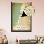 Vintage Port Richey Florida Map Poster, Port Richey Fl City Road Wall Art  Print   Custom Maps & Posters With Map Of Port Richey Florida