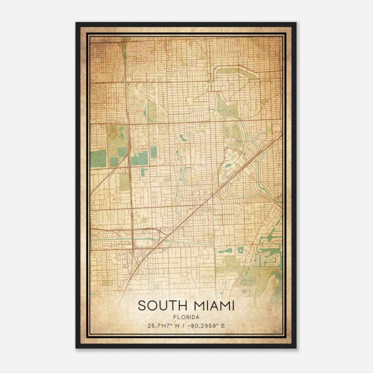Map of South Miami Florida