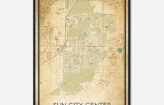 Vintage Sun City Center Florida Map Poster, Modern Home Decor Wall Art  Print - Custom Maps &amp; Posters with regard to Map of Sun City Center Florida