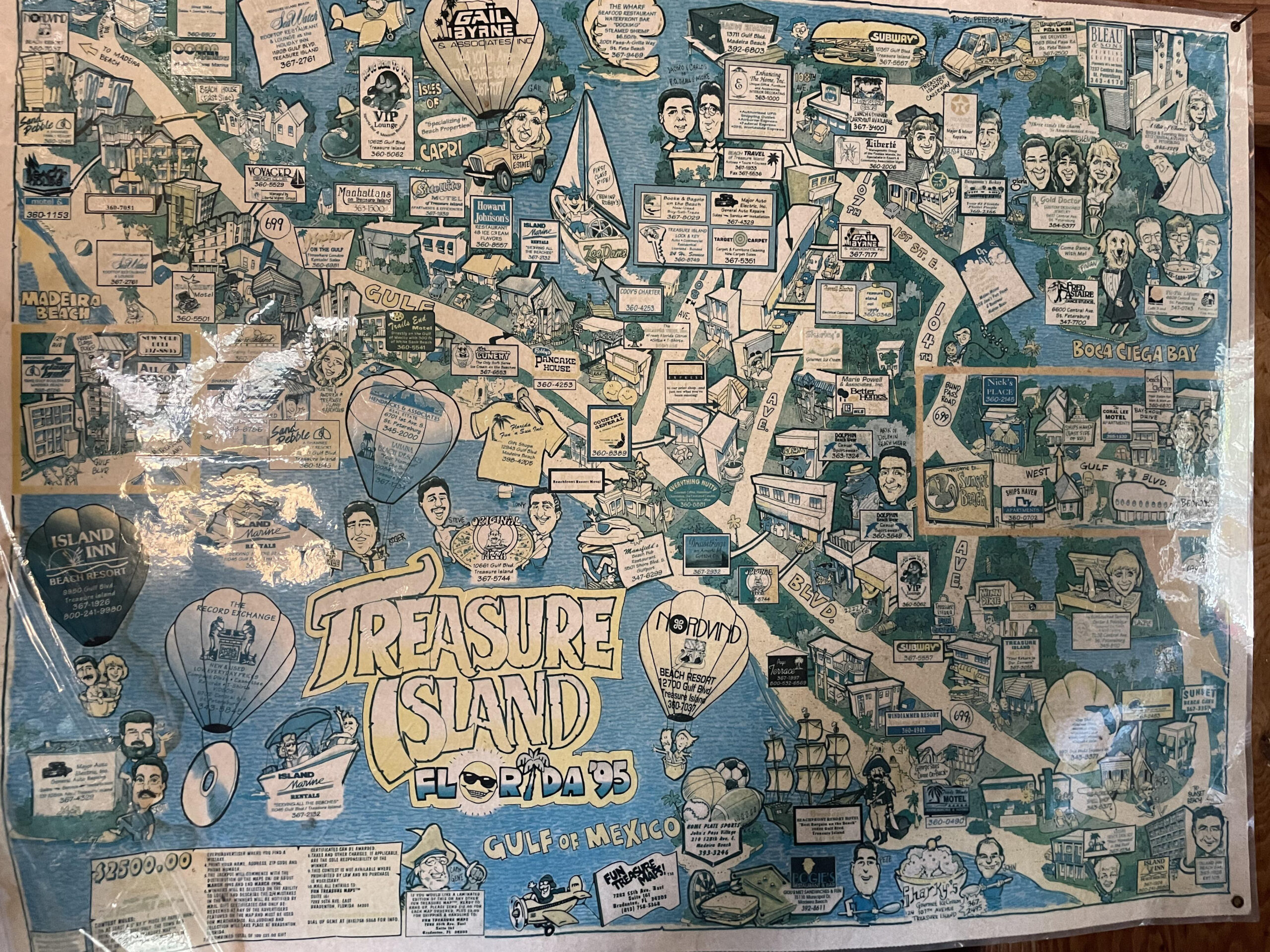 Vintage Treasure Island Map : R/Florida regarding Map Of Treasure Island Florida
