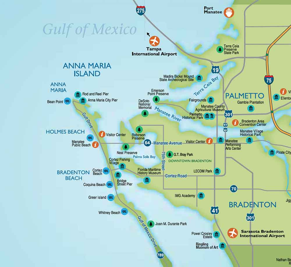Visit The Bradenton Area: Anna Maria Island And Longboat Key regarding Map Of Florida Longboat Key