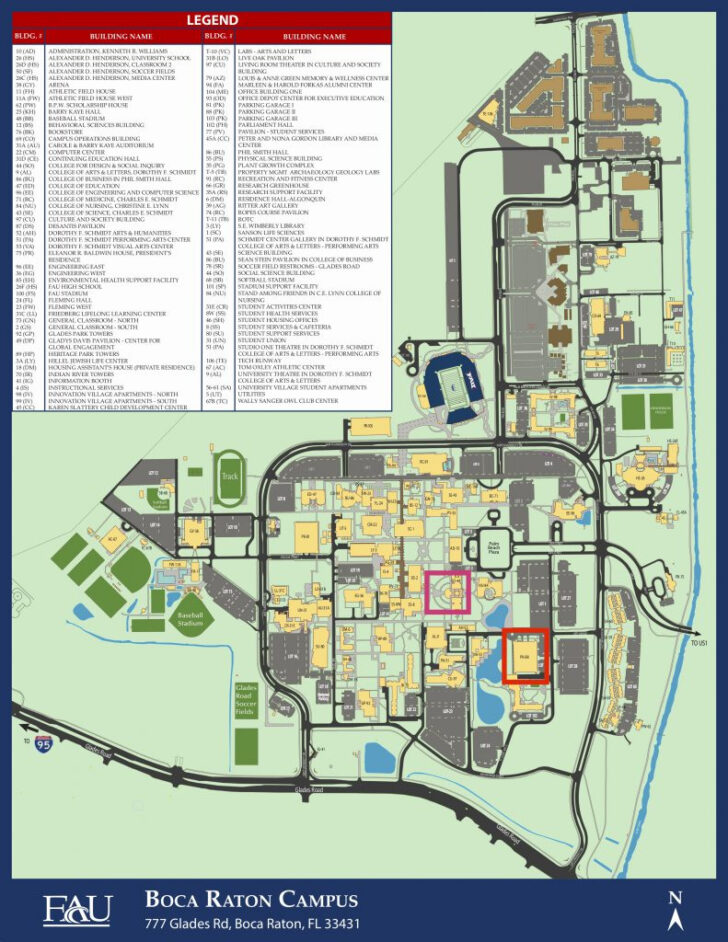 Map of Florida Atlantic University