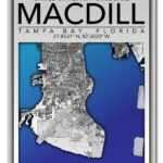 Wall Art Map Print Of Air Force Base Macdill, Florida!   Etsy.de Throughout Map Of Air Force Bases In Florida
