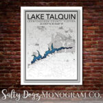 Wall Art Map Print Of Lake Talquin, Gadsden County, Florida, United Pertaining To Map Of Lake Talquin Florida