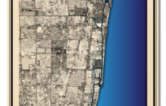 Wall Art Map Print Of Lighthouse Point, Broward County, Florida regarding Map of Lighthouse Point Florida
