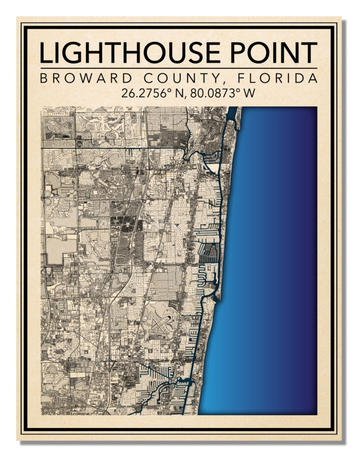 Map of Lighthouse Point Florida