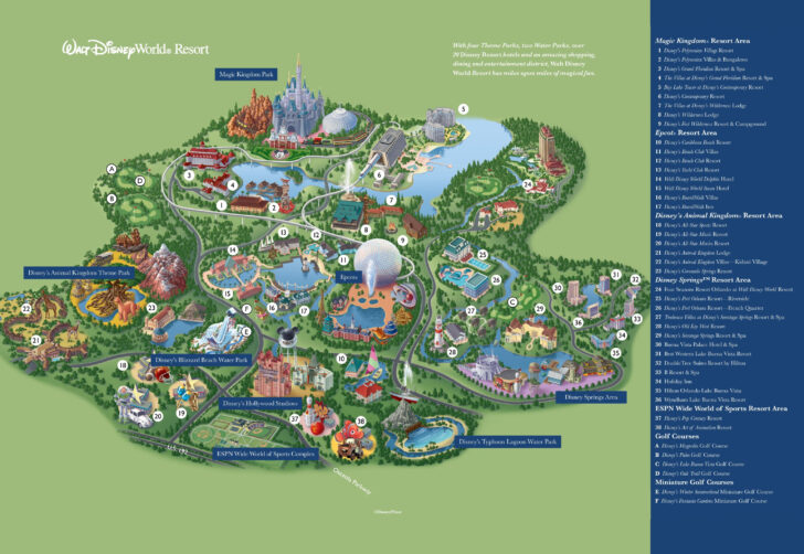 Map of Florida with Disney World