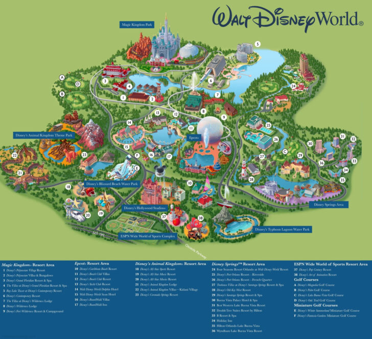 Map of Disney World Orlando Florida