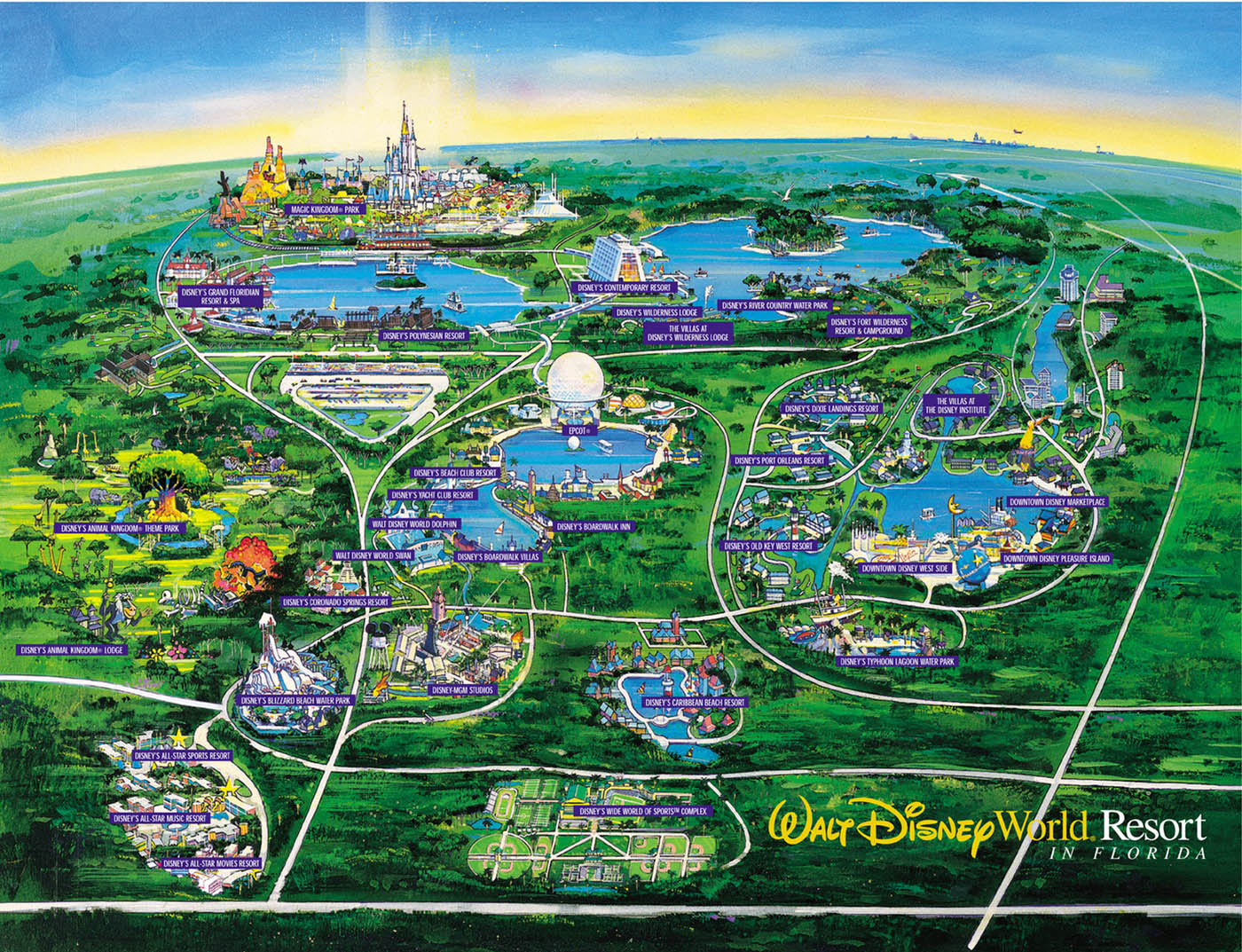 Walt Disney World (R) Maps within Map Of Disney World Orlando Florida