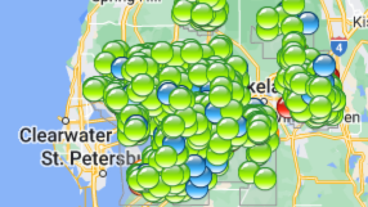 Map of Florida Power Outages