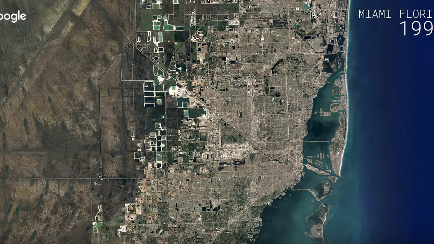 Watch A Google Maps Time-Lapse Of Miami&amp;#039;S Growth Over 32 Years within Google Map of Miami Florida