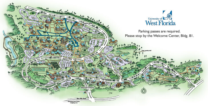 The University of West Florida on Map