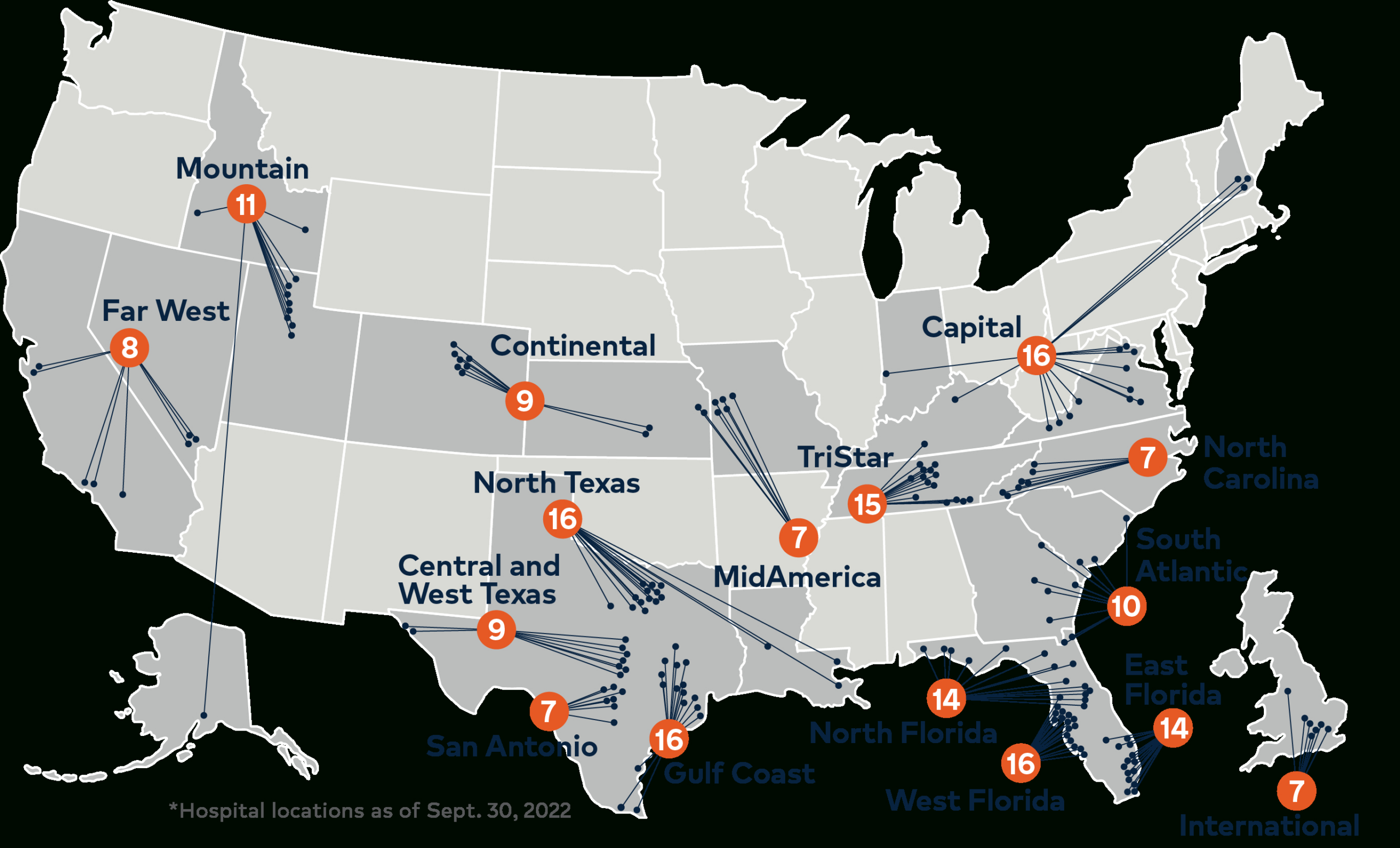 West Florida Division Scholarly Activity | Hca Healthcare Gme pertaining to Map Of Hca Hospitals In Florida